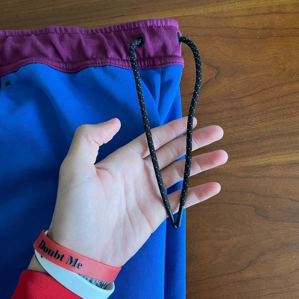 New Nike Tech Fleece Pants Joggers Maroon Blue Slim Fit Mens Large [CU4495 610] - Picture 5 of 5